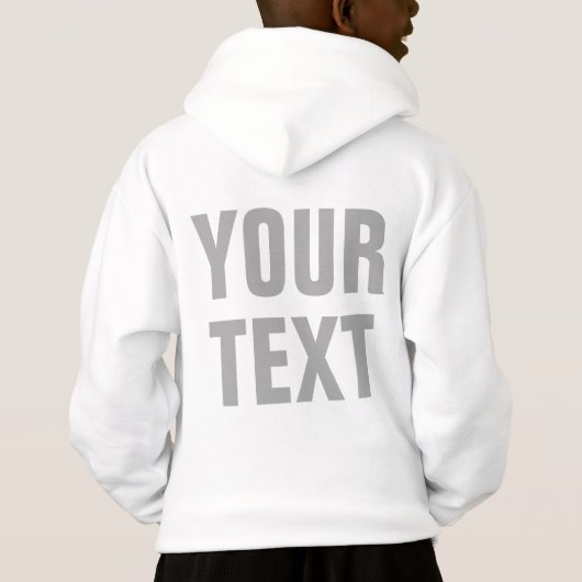 Stellen Sie Ihren Text Kids Boys Großen Schriftart Hoodie (Rückseite)