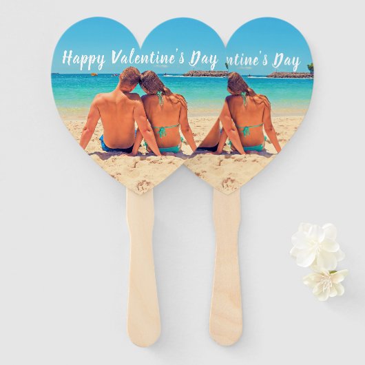 Stellen Sie Ihren Valentinstag-Handfan für Ihr Fot Fächer (Vorne und Hinten)