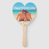 Stellen Sie Ihren Valentinstag-Handfan für Ihr Fot Fächer (Rückseite)