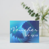 Stellen Sie Ihren Voucher mit Text, Zeichen, Bild Postkarte (Stehend Vorderseite)