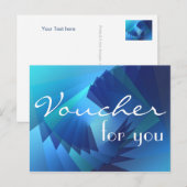 Stellen Sie Ihren Voucher mit Text, Zeichen, Bild Postkarte (Vorne/Hinten)