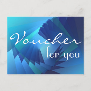Stellen Sie Ihren Voucher mit Text, Zeichen, Bild  Postkarte