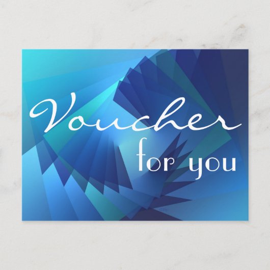 Stellen Sie Ihren Voucher mit Text, Zeichen, Bild Postkarte (Vorderseite)
