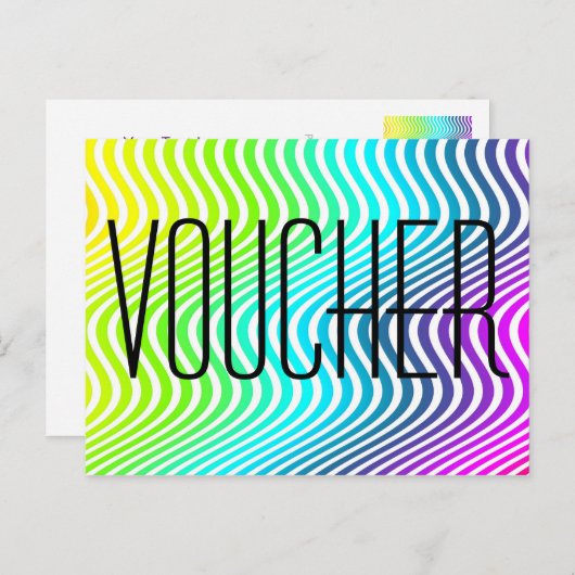 Stellen Sie Ihren Voucher mit Text, Zeichen, Bild  Postkarte (Vorne/Hinten)