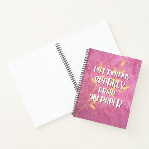 Stellen Sie mein Funkelnd Gehirn auf Papier Notizblock
