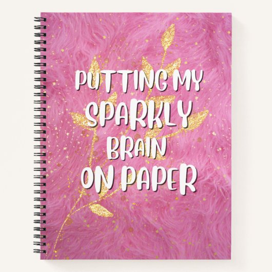Stellen Sie mein Funkelnd Gehirn auf Papier Notizblock (Vorderseite)
