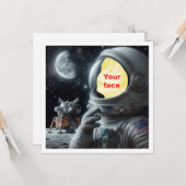 Stellen Sie mein Gesicht in das Bild, Astronaut, R Karte (Vorderseite/Rückseite Beispiel)