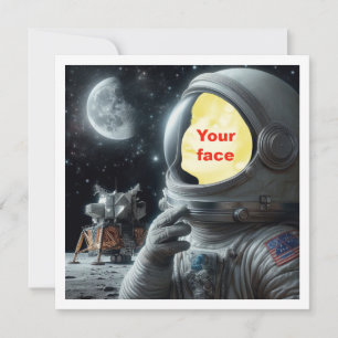 Stellen Sie mein Gesicht in das Bild, Astronaut, R Karte