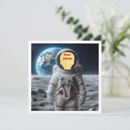 Stellen Sie mein Gesicht in das Bild, Astronaut, R Karte (Stehend Vorderseite)