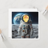 Stellen Sie mein Gesicht in das Bild, Astronaut, R Karte (Vorderseite/Rückseite Beispiel)