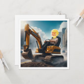 Stellen Sie mein Gesicht in das Bild, Bagger, Bagg Karte (Vorderseite/Rückseite Beispiel)