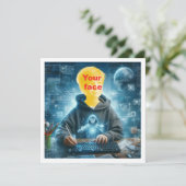 Stellen Sie mein Gesicht in das Bild, Computerfreu Karte (Stehend Vorderseite)