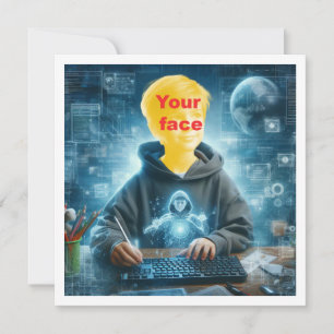 Stellen Sie mein Gesicht in das Bild, Computerfreu Karte