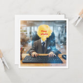 Stellen Sie mein Gesicht in das Bild, Computerfreu Karte (Vorderseite/Rückseite Beispiel)