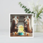 Stellen Sie mein Gesicht in das Bild, Pferde und K Karte (Stehend Vorderseite)