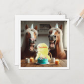 Stellen Sie mein Gesicht in das Bild, Pferde und K Karte (Vorderseite/Rückseite Beispiel)