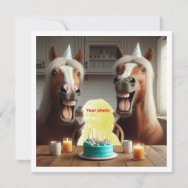 Stellen Sie mein Gesicht in das Bild, Pferde und K Karte