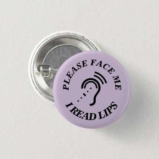 STELLEN SIE MICH BITTE GEGENÜBER, DEN ICH LIPPEN BUTTON (Vorne & Hinten)