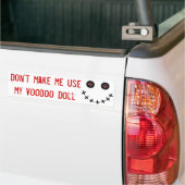 Stellen Sie mich usemy Voodoo-Puppe nicht her Autoaufkleber (Auf Lkw)