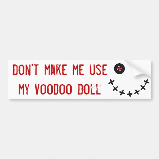 Stellen Sie mich usemy Voodoo-Puppe nicht her Autoaufkleber (Vorne)