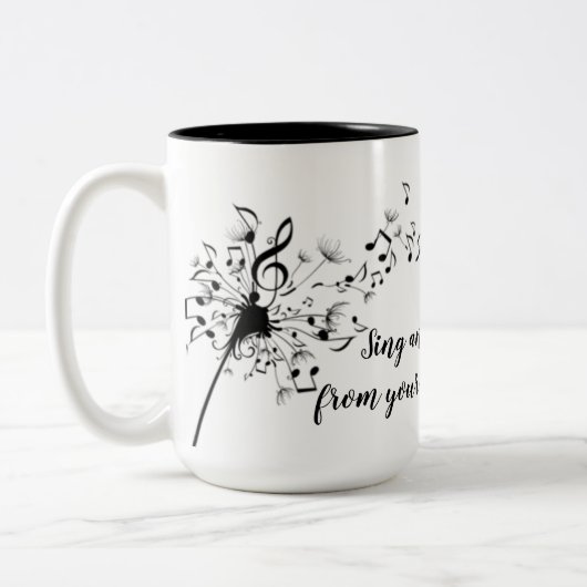 Stellen Sie Musik-Tasse her Zweifarbige Tasse (Links)