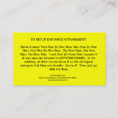 Stellen Sie neue Reiki Systemskarten her Visitenkarte (Rückseite)