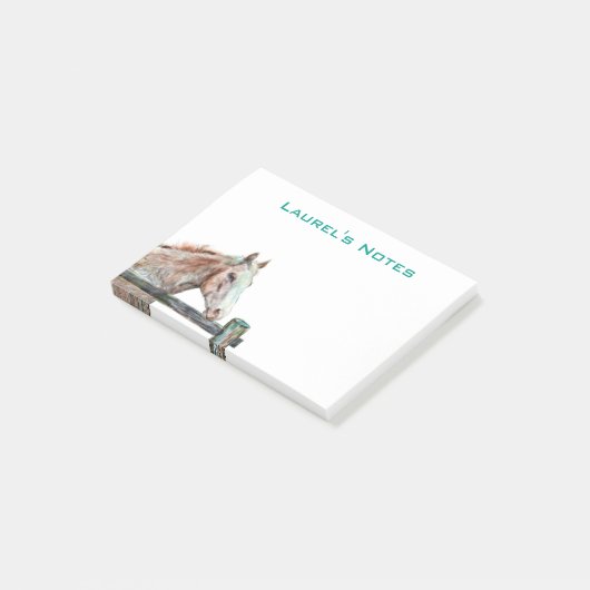 Stellen Sie Notizen mit dem gestrichenen Pferd ab (angewinkelt)