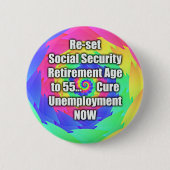 stellen Sie Pensionsalter bis 55 zurück. Button (Vorderseite)