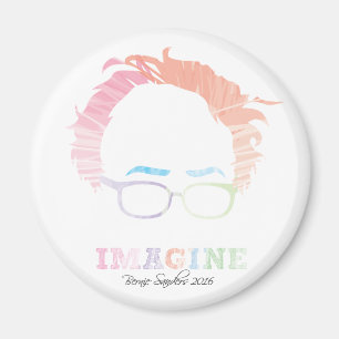 Stellen Sie sich Bernie Sanders 2016 vor - Aquarel Magnet