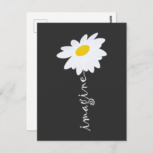 Stellen Sie sich Daisy Blume vor Postkarte (Vorne/Hinten)