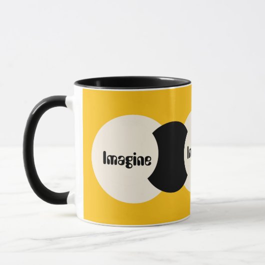 Stellen Sie sich das Logo gelb vor Tasse (Links)