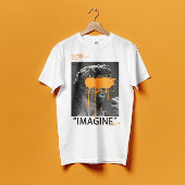 STELLEN SIE SICH David Sculpture mit orangefarbene T-Shirt