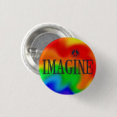 Stellen Sie sich die Taste Peace Rainbow Krawatte- Button (Vorne & Hinten)