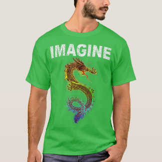 Stellen Sie sich Dragon Vintag Fantasy Art2 vor T-Shirt