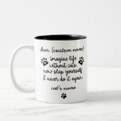 Stellen Sie sich ein Leben ohne Katze vor | Custom Zweifarbige Tasse (Links)