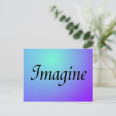 Stellen Sie sich eine Lila Postkarte vor (Stehend Vorderseite)