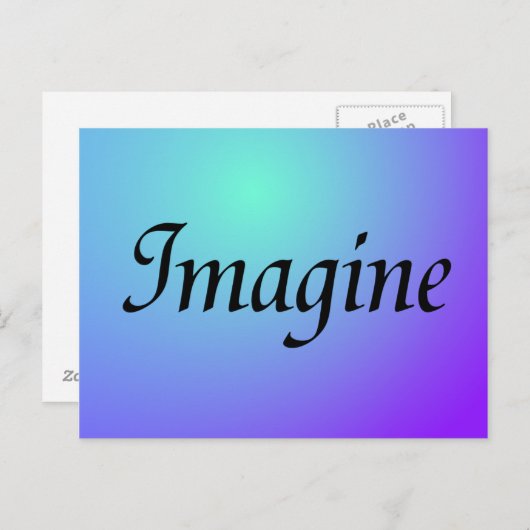 Stellen Sie sich eine Lila Postkarte vor (Vorne/Hinten)