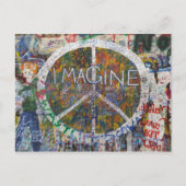 Stellen Sie sich eine Mauer in Prag vor Postkarte (Vorderseite)