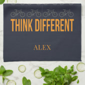 Stellen Sie sich einen anderen Fahrradfahrer Perso Geschirrtuch (Gefaltet)