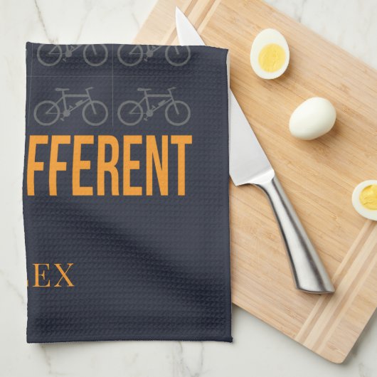 Stellen Sie sich einen anderen Fahrradfahrer Perso Geschirrtuch (Viertel Falte)