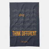 Stellen Sie sich einen anderen Fahrradfahrer Perso Geschirrtuch (Vertikal)