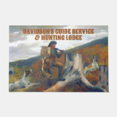 Stellen Sie sich einen Jäger mit Hirsch- und Hunde Fußmatte (Vorderseite)