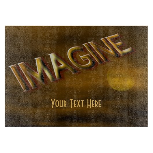 Stellen Sie sich Fantasy Moon Sky Inspirational vo Schneidebrett (Vorderseite)