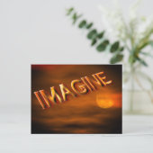 Stellen Sie sich Fantasy Sky Inspirational Postcar Postkarte (Stehend Vorderseite)