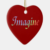 Stellen Sie sich Farbherz-Verzierung vor Keramik Ornament (Rechts)