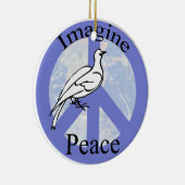 Stellen Sie sich Frieden vor Keramik Ornament (Rechts)