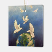 Stellen Sie sich Frieden vor Keramikornament (Links)