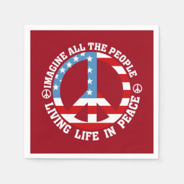 Stellen Sie sich Frieden vor Serviette