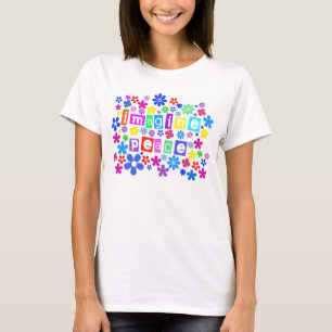 Stellen Sie sich Friedensweiß-T-Shirt vor T-Shirt