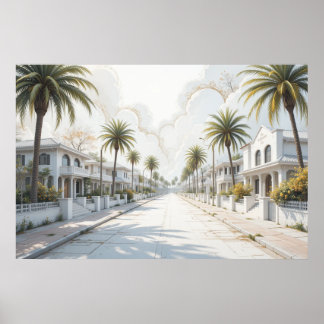 Stellen Sie sich friedliche, himmlische Orte 3 vor Poster